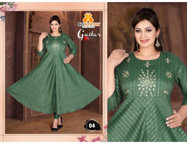 Guitar Designer Flair Rayon Kurti 